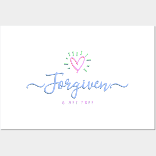 Christian Forgiven and Set Free Posters and Art